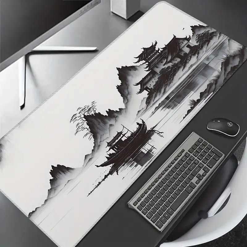 Large Esports Mouse Pad - Mountain and Water Design